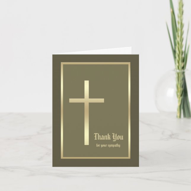 Christian Sympathy Thank You Note Card (Front)