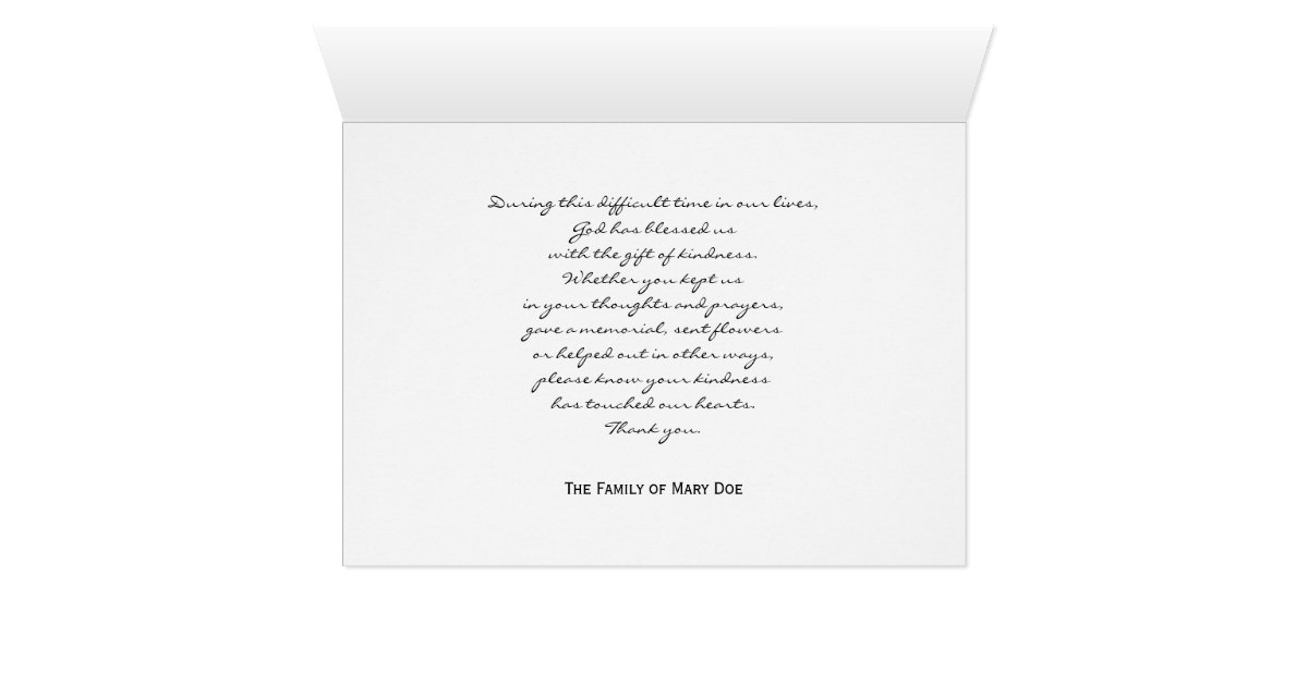thank you letter condolence sle christian sympathy thank you note card zazzle thank you letter condolence sle christian sympathy thank you note card zazzle