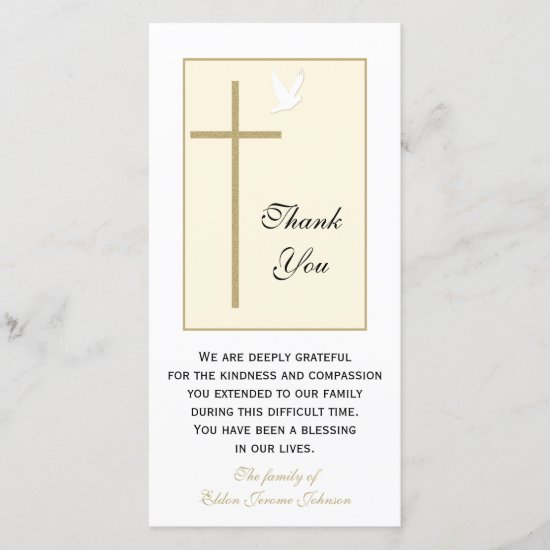 Christian Sympathy Thank You Photo Card