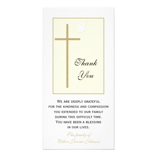 Christian Sympathy Thank You Photo Card | Zazzle