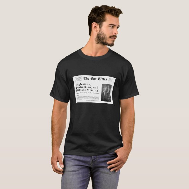 Christian T-Shirt, 1 Thessalonians 4:16-18 T-Shirt (Front Full)