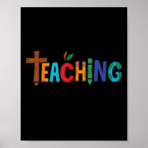Christian Teacher Teaching Tiny Disciples Faith Me Poster