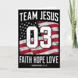 Christian - Team Jesus 03 Faith Hope Love  Card