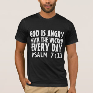 CHRISTIAN TEES 'GOD IS ANGRY WITH WICKED' T-Shirts