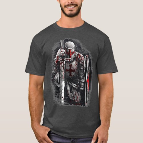 Christian Templar Knights Costume Rosary Warrior T_Shirt