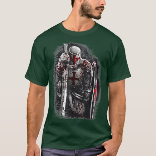 Christian Templar Knights Gifts Rosary Crusader T_Shirt