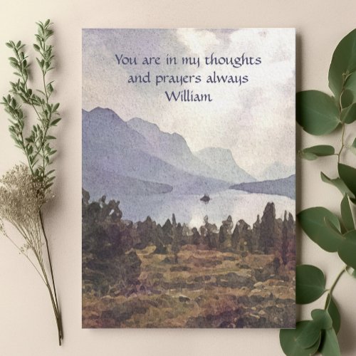 Christian Terminal Illness Comfort  Encouragement Card