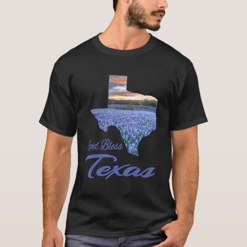Christian Texas Bluebonnet State Pride God Bless T T_Shirt