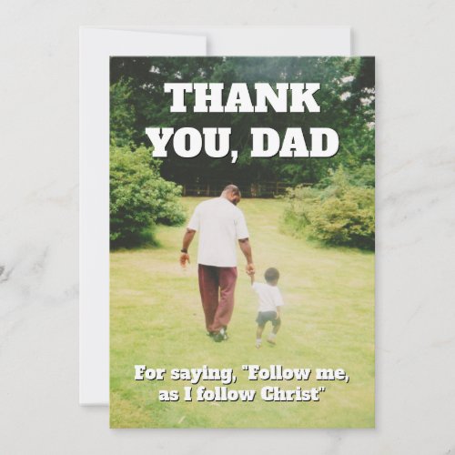 Christian THANK YOU DAD Fathers Day Holiday Card