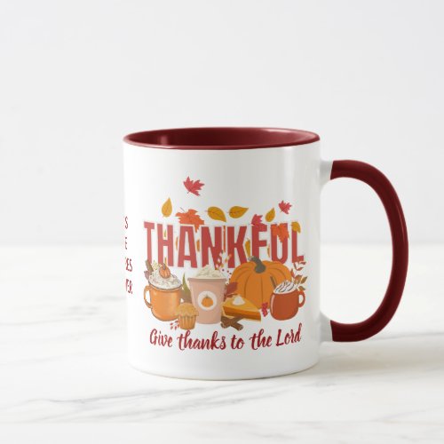 Christian THANKFUL Pumpkin Thanksgiving Mug