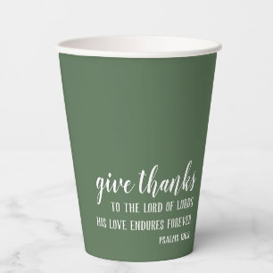 Christian Thanksgiving Bible Verse Stylish Paper Cups