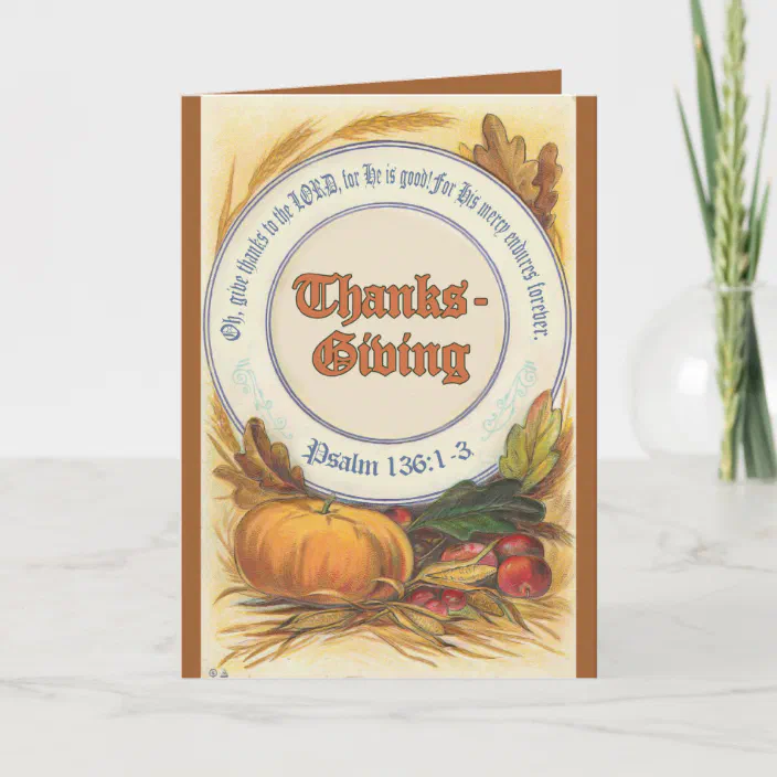 Thanksgiving Blessings & Squashes Personalised Happy Thanksgiving Card