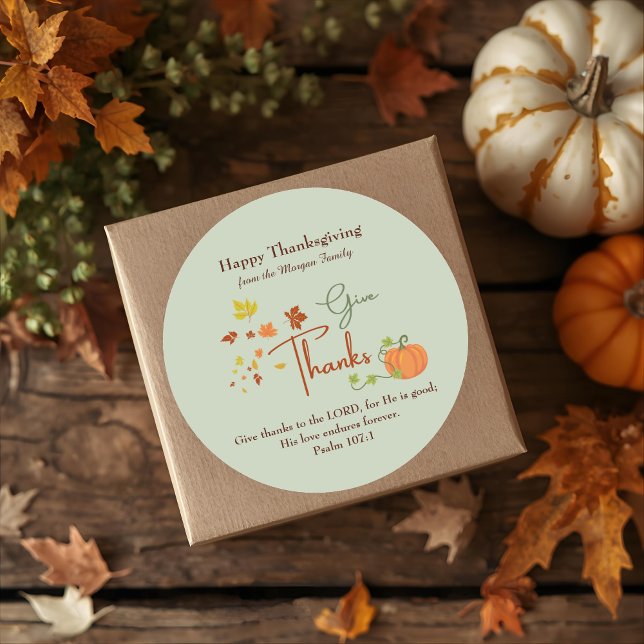 Christian Thanksgiving | Custom Name Gift Label  (Creator Uploaded)