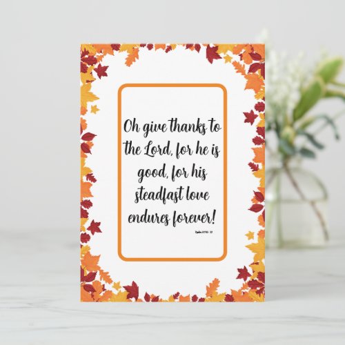 Christian Thanksgiving Holiday Card