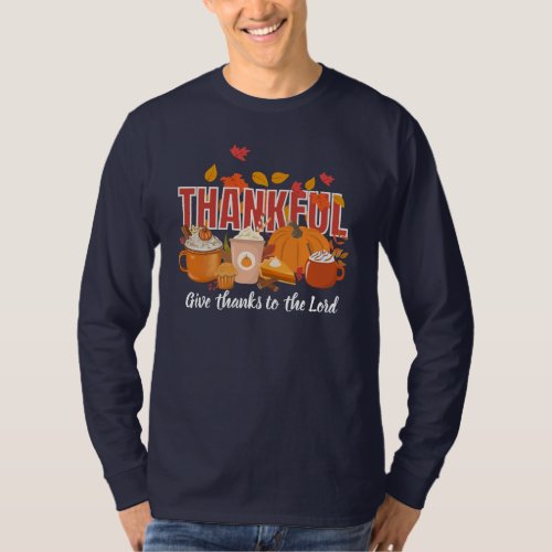 Christian Thanksgiving Pumpkin THANKFUL T_Shirt
