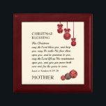 Christian | THE LORD BLESS YOU | Christmas Baubles Gift Box<br><div class="desc">This is a stylish, festive CHRISTMAS BAUBLES Keepsake gift box, with red glittery look baubles. There is an inspirational Christian message based on the Bible passage from Numbers 6, which starts MAY THE LORD BLESS YOU AND KEEP YOU, and has been adapted as a CHRISTMAS BLESSING. At the bottom, you...</div>