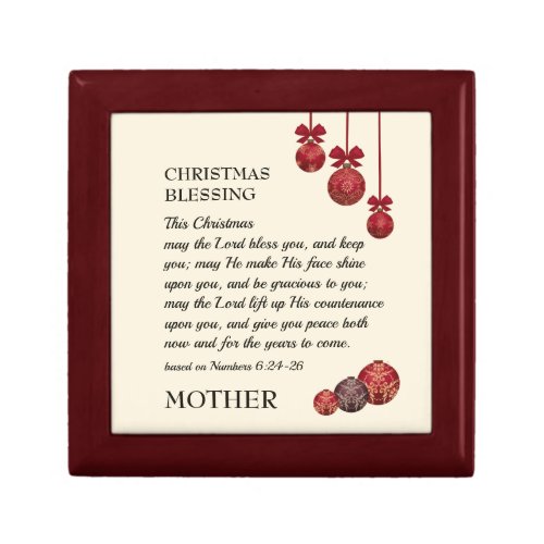 Christian  THE LORD BLESS YOU  Christmas Baubles Gift Box