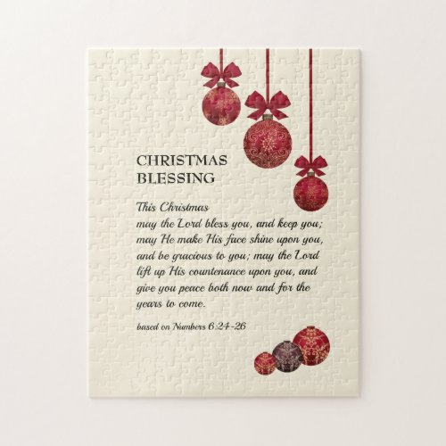 Christian  THE LORD BLESS YOU  Christmas Jigsaw Puzzle