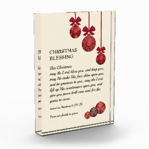Christian THE LORD BLESS YOU Christmas Photo Block