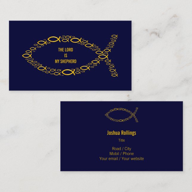 Christian | THE LORD IS MY SHEPHERD Business Card (Front/Back)