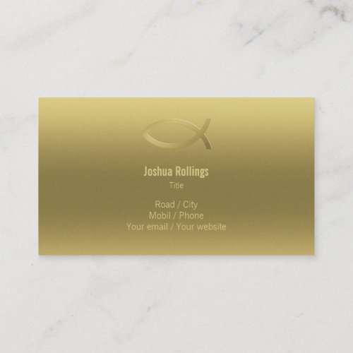 Christian THE LORD IS MYElegant Gold Business Card
