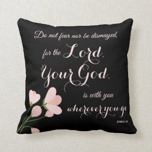 Christian The Lord Is With You Scripture Prayer Throw Pillow
