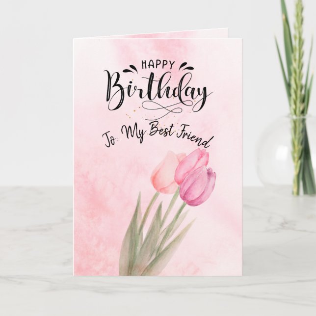 Christian Themed Folded Birthday Greeting Card (Front)