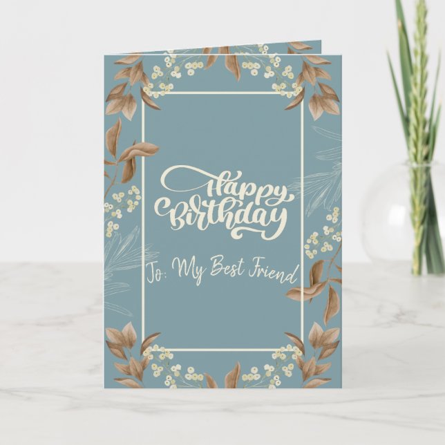 Christian Themed Folded Birthday Greeting Card (Front)
