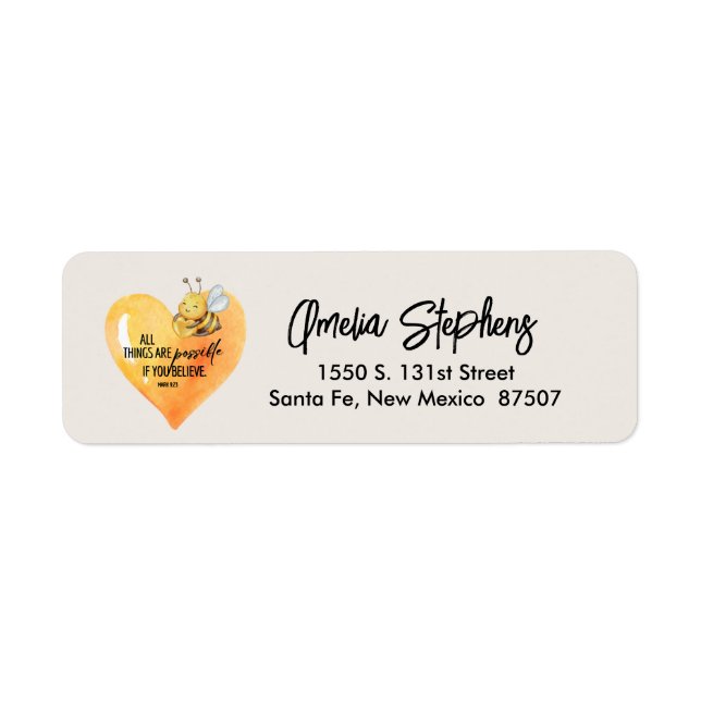 Christian Themes Return Address  Label (Front)