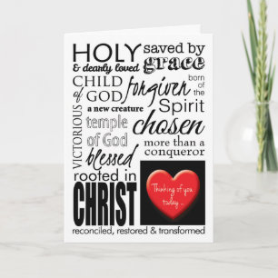 Christian Thinking of You Card Graphic Typography