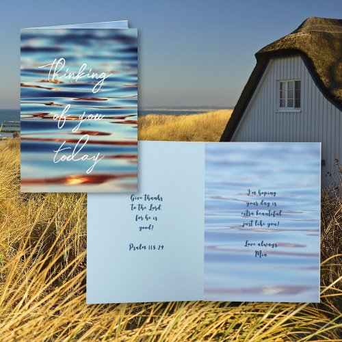 Christian Thinking of You Message Water Card