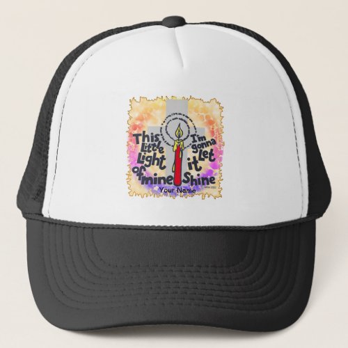 Christian This Little Light custom name Hat