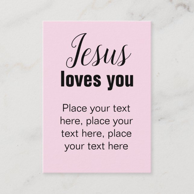 Christian track card template to personalize (Front)