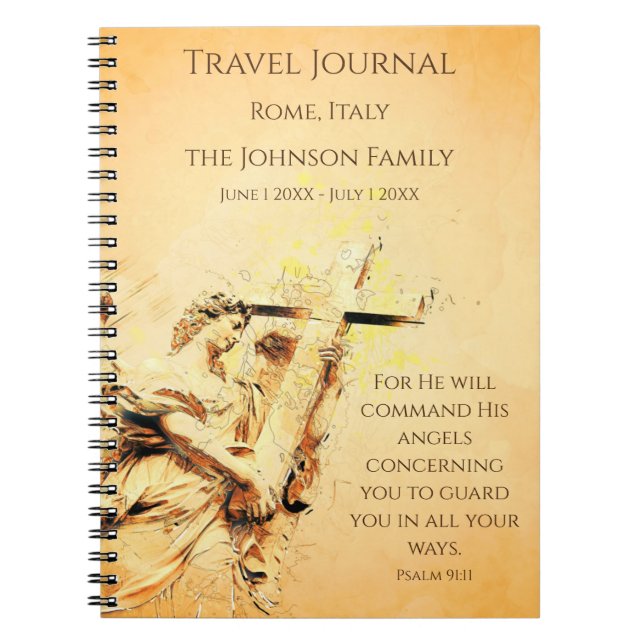 Christian Travel Journal Personalized Notebook (Front)