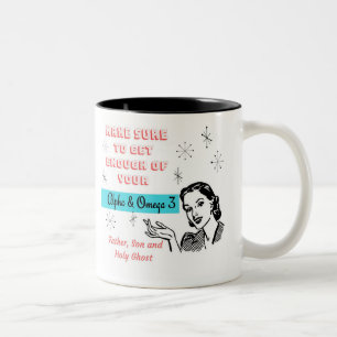 Christian Trinity Retro 1950s Cheeky Jesus Mug