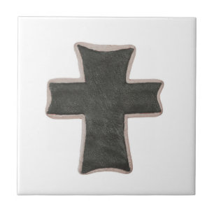 Christian Trivet Cross image leather art design