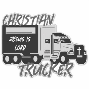 Christian Trucker Jesus Is Lord Grunge Cross Decal