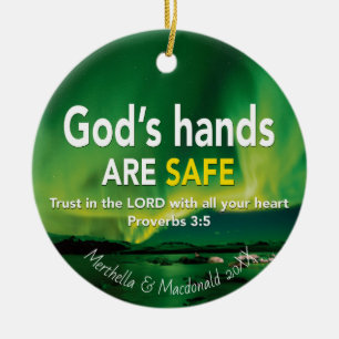 Christian TRUST IN THE LORD Proverbs 3:5 Ceramic Ornament