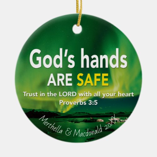 Christian TRUST IN THE LORD Proverbs 35 Ceramic Ornament