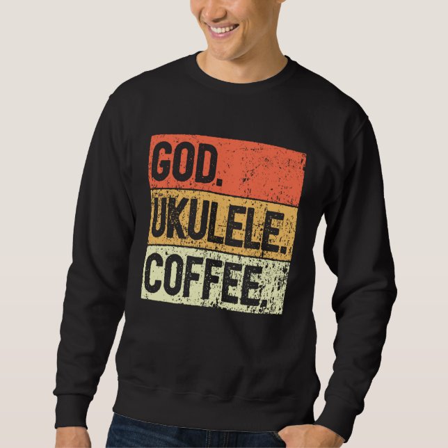 Christian Ukulele Player Worship Ukulele Church Uk Sweatshirt (Front)