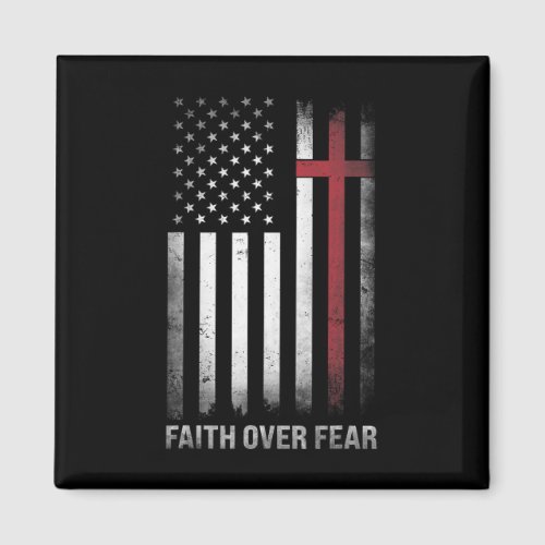 Christian Us Usa Flag American Christ Faith Over F Magnet