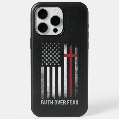 Christian US USA Flag American Christ Faith Over F iPhone 15 Pro Max Case