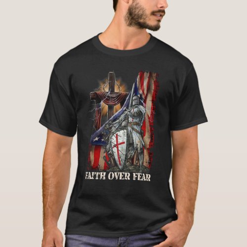 Christian Us Usa Flag American Christ Faith Over F T_Shirt