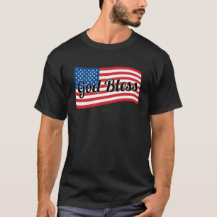 Christian USA Patriotic  God Bless America Flag T-Shirt