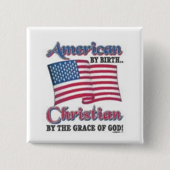christian usa pinback button (Front)