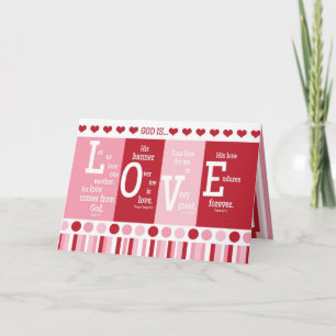 Christian Valentine Card "God is LOVE" Bible Verse