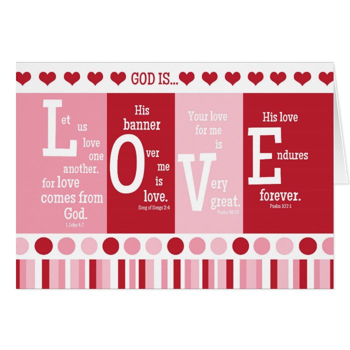 Christian Valentine Card "God is LOVE" Bible Verse