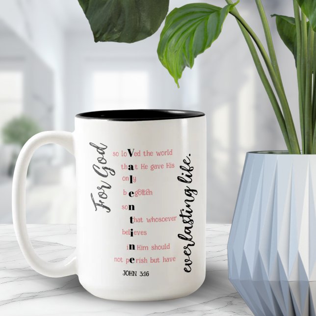 Christian Valentine Day Personalized Romantic Gift Two-Tone Coffee Mug (Christian Valentine Day Personalized Romantic Gift Two-Tone Coffee Mug)