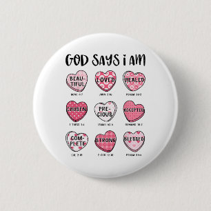 Christian Valentine God Says Bible Verses Hearts F Button