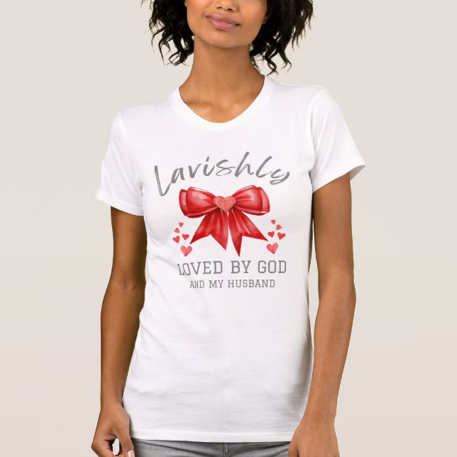 Christian Valentine LAVISHLY LOVED Coquette Bow T-Shirt (Front)
